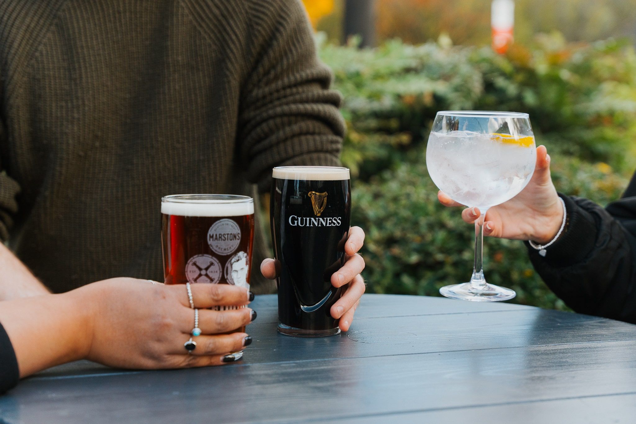 Pub beer garden at The Sutherland Arms Drink in the great outdoors with us